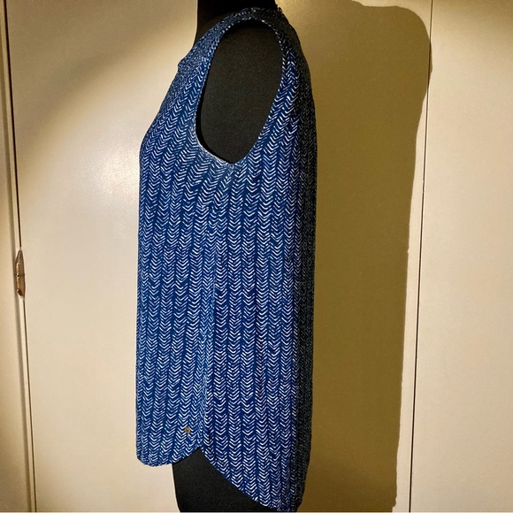 Eddie Bauer herringbone pattern blue tank top, size XS - Picture 6 of 8